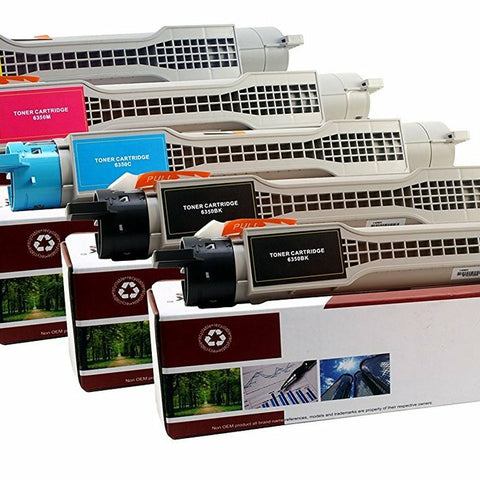 5 Pack Compatible Phaser 6350 Toner Cartridge Replacements for the Xerox 106R01147, 106R01144, 106R01145, 106R01146. (2x Black, Cyan, Magenta, Yellow)