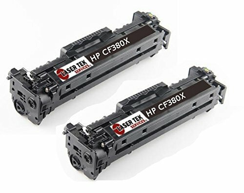 2 Pack Black HP Compatible CF380X / 312X high yield replacement toner cartridges for HP LaserJet Pro: MFPM476nw, M476dn, M476dw