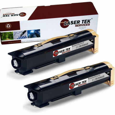 2 Pack Black Compatible Xerox 113R00668 High Yield Replacement Toner Cartridges for the Xerox Phaser 5500, 5500B, 5500DN, 5500DT, 5500Dx, 5500N