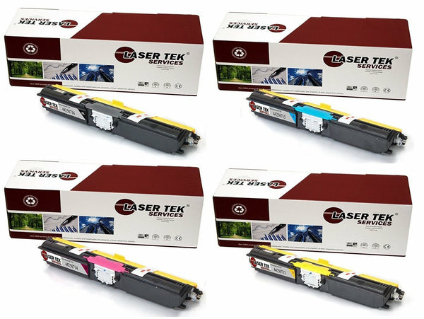 4 Pack Compatible C110 Toner Cartridge Replacements for the Okidata 44250716, 44250715, 44250714, 44250713. (Black, Cyan, Magenta, Yellow)