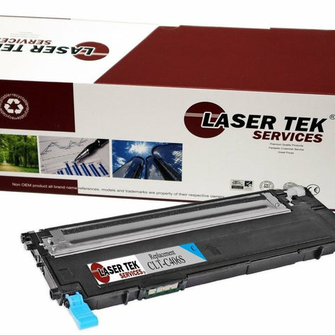 Cyan Compatible Samsung CLT-C406S High Yield Replacement Toner Cartridge for the Samsung CLP-365W, CLX-3305FW, Xpress C410W, Xpress C460FW
