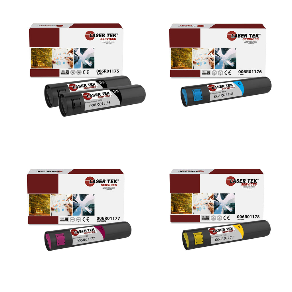 5 Pack Compatible Phaser 7328 Toner Cartridge Replacements for the Xerox 006R01175, 006R01176, 006R01177, 006R01178. (2x Black, Cyan, Magenta, Yellow)