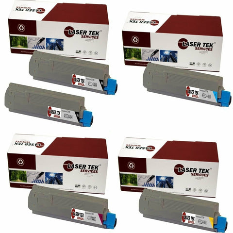 5 Pack Compatible C5500 Toner Cartridge Replacements for the Okidata 43324404, 43324403, 43324402, 43324401. (2x Black, Cyan, Magenta, Yellow)