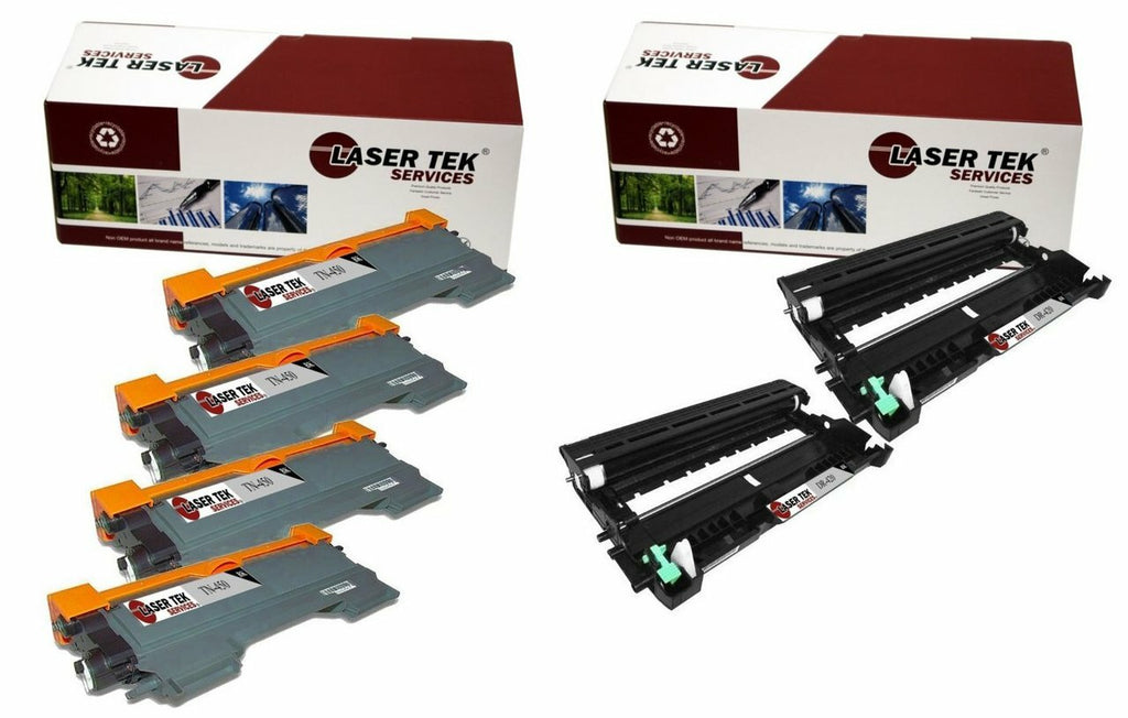4 Brother TN450 Cartridges and 2 DR420 Drum Unit - Laser Tek Services
