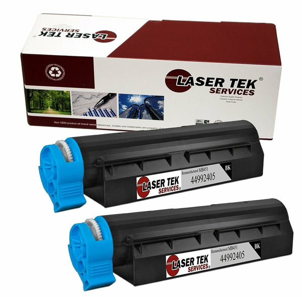 2 Pack Compatible Okidata 44992405 Replacement Toner Cartridges for the B401, B401D, B401DN, MB441, MB451Q,MB451