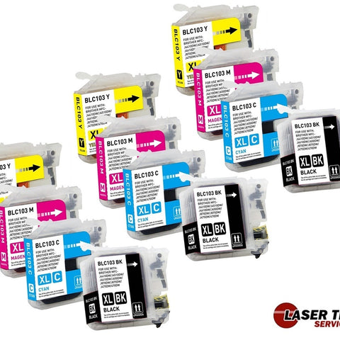 12 COMPATIBLE INK FOR BROTHER LC103BK LC103C LC103M LC103Y MFC-J6920DW MFC-J870DW