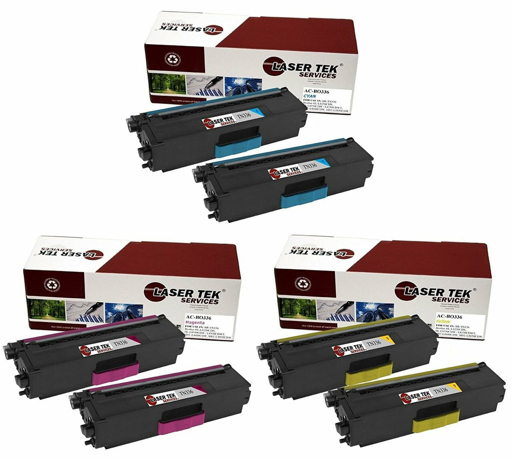 6 Pack Compatible Brother High Yield Replacement Cartridges for the Brother HL-L8250CDN, HL-L8350CDW, HL-L8350CDWT, MFC-L8600CDW, MFC-L8850CDW (2 Cyan, 2 Magenta, 2 Yellow)