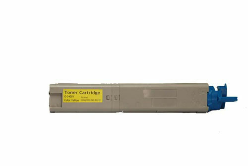 OKIDATA C3300 C3400 C3520 43459301 YELLOW REMANUFACTURED TONER CARTRIDGE - Laser Tek Services
