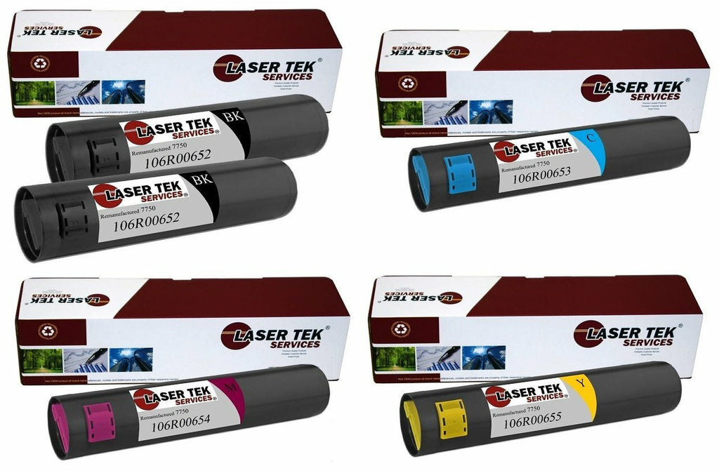 5 Pack Compatible Xerox 7750 High Yield Replacement Toner Cartridges for the Xerox Phaser 7750, EX7750, EX7760, EX7800, EX7890