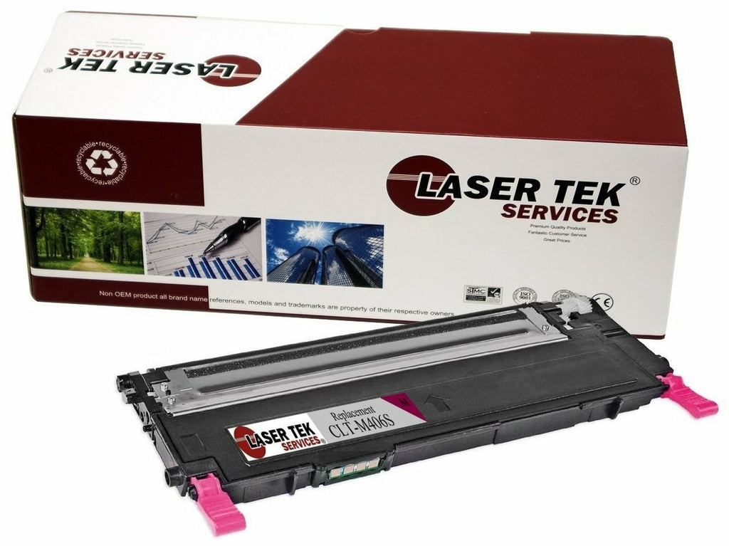 Magenta Compatible Samsung CLT-M406S High Yield Replacement Toner Cartridge for the Samsung CLP-365W, CLX-3305FW, Xpress C410W, Xpress C460FW