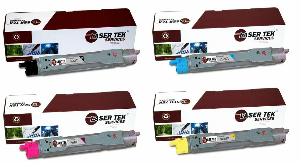 Xerox 6250 106R00675 106R00672 106R00673 106R00674 Toner Cartridge 4 Pack - Laser Tek Services