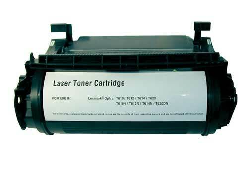 LEXMARK T610 T612 12A5745 BLACK REMANUFACTURED HIGH YIELD TONER CARTRIDGE
