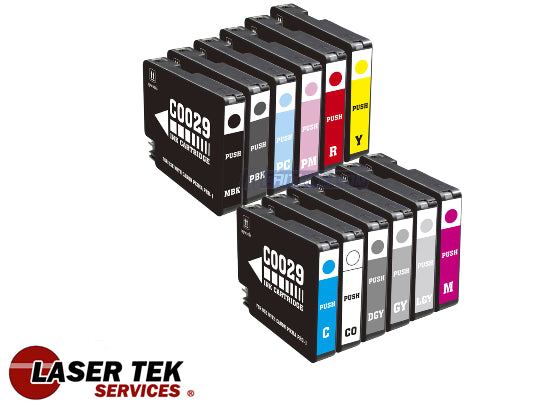 12PK INK CARTRIDGES FOR THE CANON PGI-29BK PGI-29C PGI-29M PGI-29Y PGI-29PC