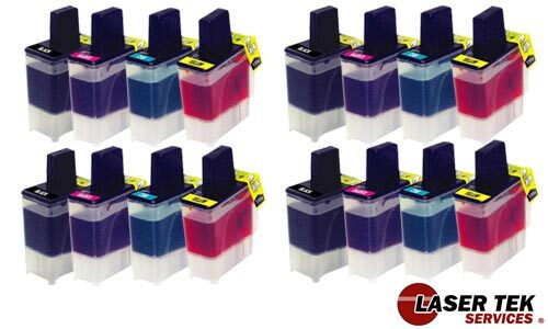 4 LC-41BK 12 LC-41 NEW INK CARTRIDGES FOR BROTHER DCP-110C MFC-3240C MFC-62