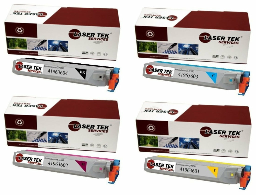 Okidata C9300 Toner Cartridges 4 Pack - Laser Tek Services