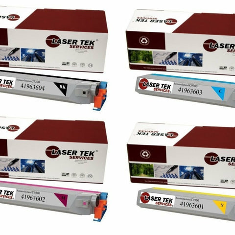 Okidata C9300 Toner Cartridges 4 Pack - Laser Tek Services