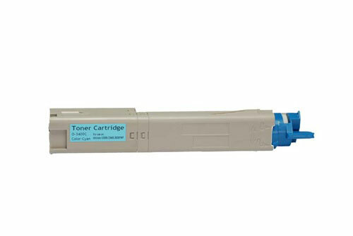 OKIDATA C3300 C3400 C3520 43459303 CYAN REMANUFACTURED TONER CARTRIDGE - Laser Tek Services