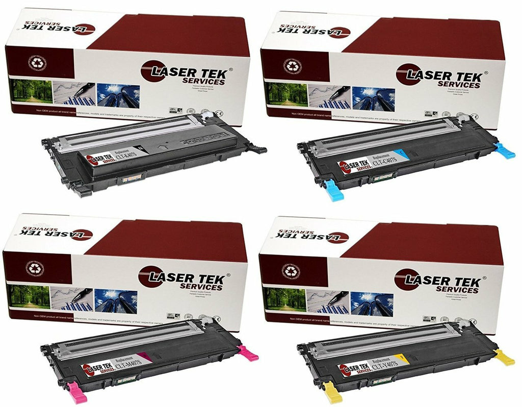 Samsung CLT-407S Toner Cartridges 4 Pack - Laser Tek Services
