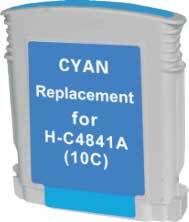 HP C4841A CYAN REMANUFACTURED INK CARTRIDGE