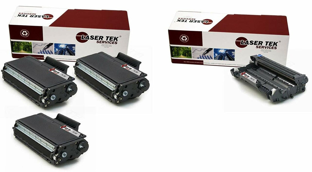 Brother TN580 Toner Cartridges DR520 Drum Unit 3 Pack - Laser Tek Services